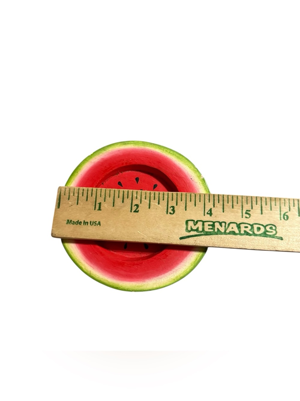 Vintage Handcrafted Wood Watermelon Coasters Folk Art Picnic Summer - Picture 3 of 3